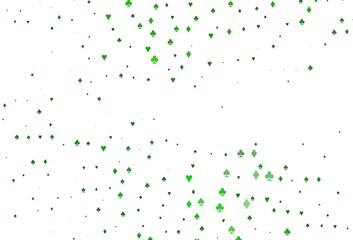 Light Green vector background with cards signs.