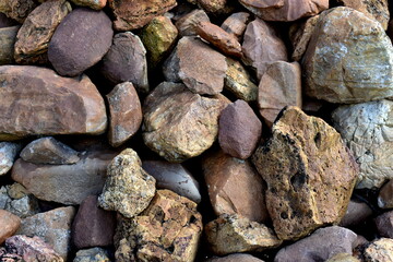scattering of stones in the sun