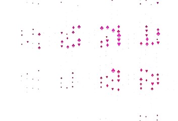 Light Pink vector template with poker symbols.