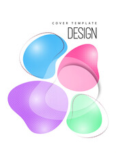 Bright, dynamic, smooth shapes. Colorful geometric background pattern. Template for corporate design, flyer or presentation. Vector