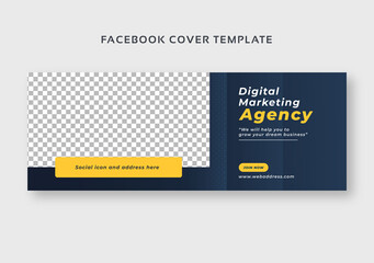 Abstract facebook cover banner template - obrazy, fototapety, plakaty