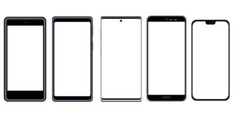 イラスト素材　スマートフォン　携帯電話　携帯　スマホ　　電化製品　ベクター