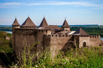 Fototapeta na wymiar Khotyn fortess, castle in Ukraine. One of seven wonders of Ukraine