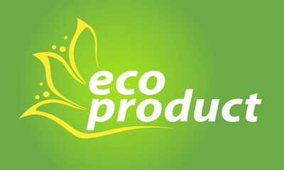 Eco Product Logo with yellow flower