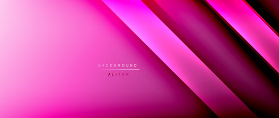 Fototapeta premium Bright gradient neon lines abstract background