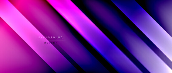 Bright gradient neon lines abstract background