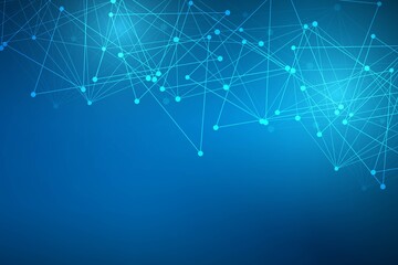 Big Data Visualization Background. Modern futuristic virtual abstract background. Science network pattern, connecting lines and dots. Global network connection .