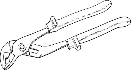 parrot pliers isolated on white vector illustration