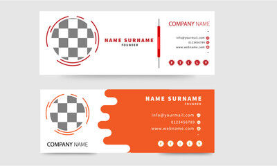 Email Signature  Vector Design Template for branding. Mail signature forms vector . Emailing user card.