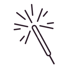 firework line style icon vector design