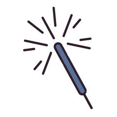 firework line and fill style icon vector design
