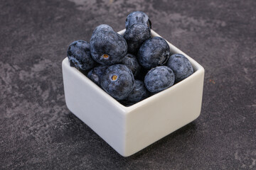 Sweet fresh juicy blueberries heap