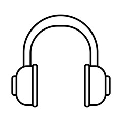 headset audio device line style icon
