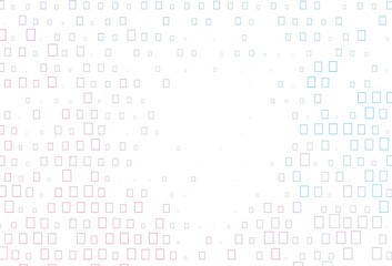 Light Blue, Red vector texture with disks, rectangles.