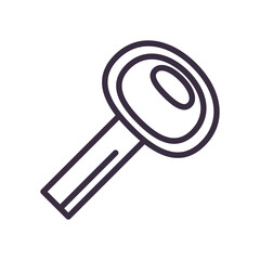 car key line style icon vector design
