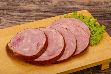 Slices of pork meat ham
