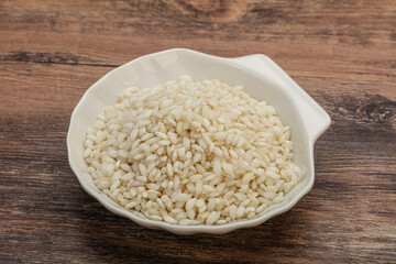 Raw arborio rice for Risotto