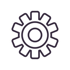 gear line style icon vector design