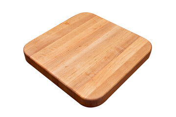 Wooden cutting Board for cooking isolated on a white background. Handmade wooden chopping boards. Close-up, top view.