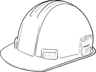 Construction Hard Hat Drawing