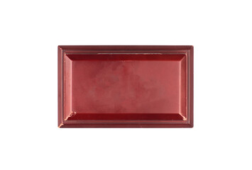 wooden coffin isolated on white background