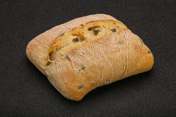 Italian ciabatta bread with olive