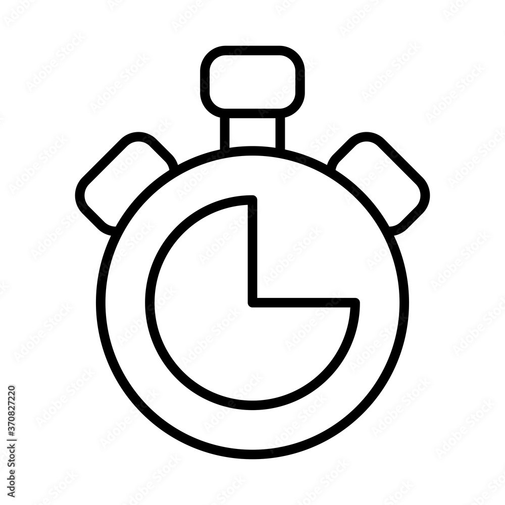 Poster timer chronometer line style icon