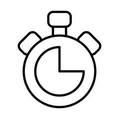 timer chronometer line style icon