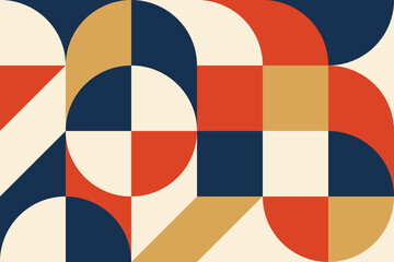 Abstract vector geometric pattern, background design in Bauhaus style, for web design, business card, invitation, poster, cover.