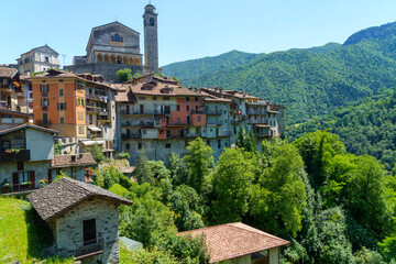 Fototapeta na wymiar Bagolino, historic town in Brescia province