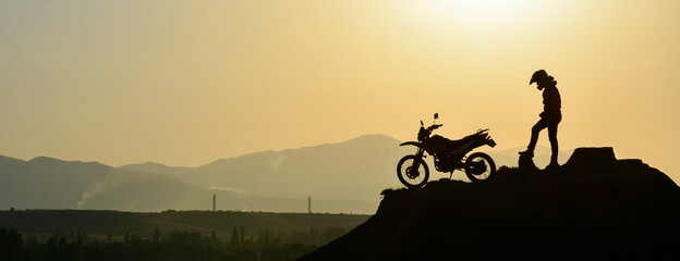 cross motorcycle silhouette