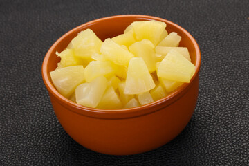Marinated pineapple pieces