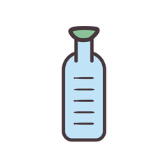 oilive oil bottle line and fill style icon vector design