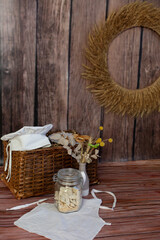 background texture of a photo zone for a photo session. cook's photo zone for a child