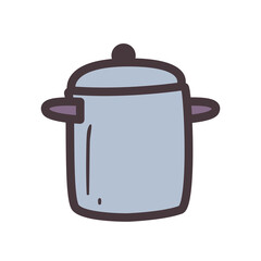 cook pot line and fill style icon vector design