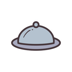 plate cover line and fill style icon vector design