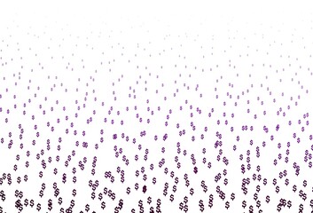Light Purple vector template with Dollar.