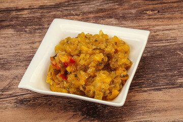 Relish sauce with cucumbers and mustard