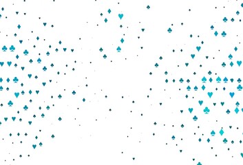 Light BLUE vector cover with symbols of gamble.