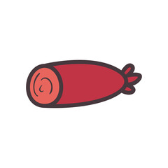 sausage line and fill style icon vector design