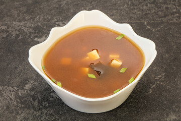 Japanese tradtitional Miso soup with tofu