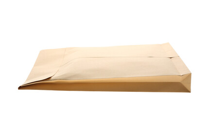 Kraft paper envelope isolated on white. Mail service