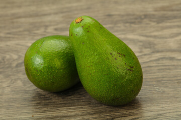 Two ripe exotic avocado vegetable