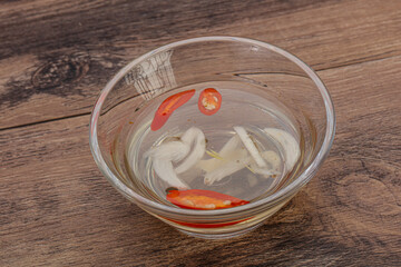 Vietnamese vinegar sauce with chili