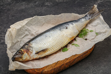 Salted Herring fish with pepper