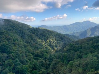 mountain landscape with clouds