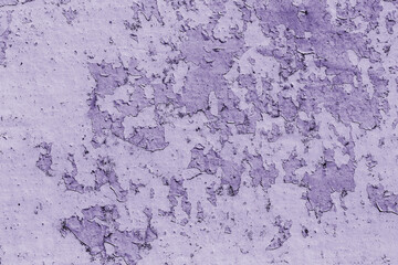 Old rusted metallic wall with peeling paint, Old iron background painted in lilac with rust and chipped