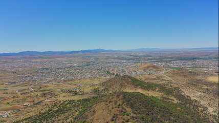 Fototapeta premium Paisaje, pueblo, poblado, cerro, naturaleza, Panorama, campo