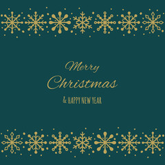 Fototapeta na wymiar Christmas card with beautiful snowflakes. Concept of Xmas greeting card. Vector
