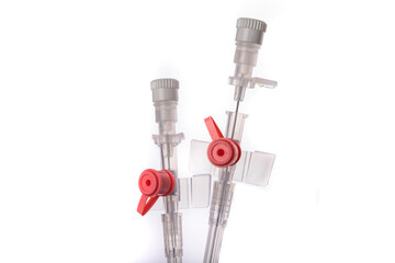 Medicinal venflon for the administration of intravenous fluids. Medical accessories needed in...